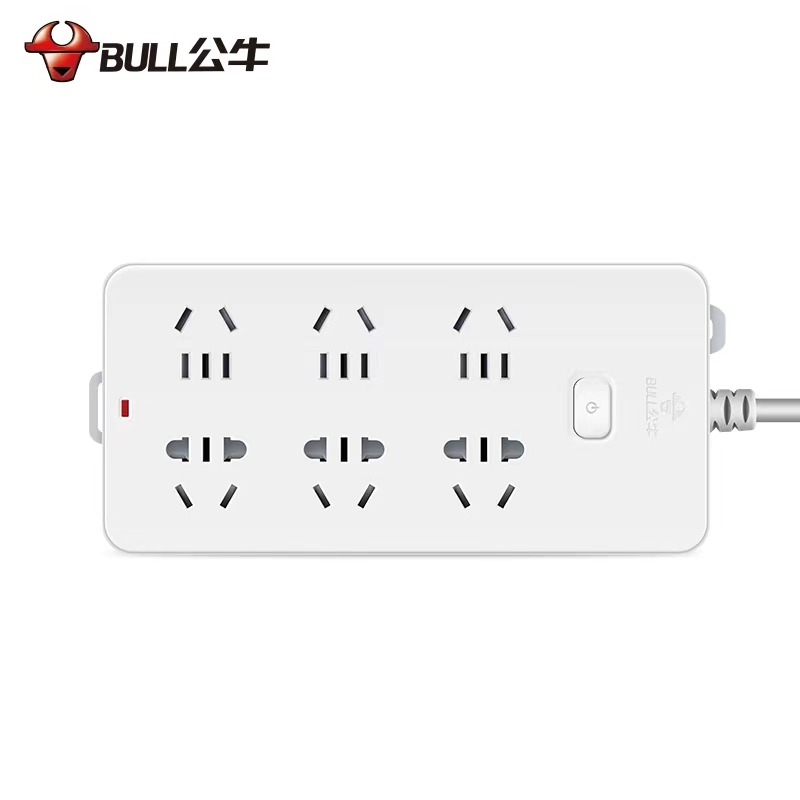 公牛(BULL)GN-109K插座/插線板6位總控全長3米