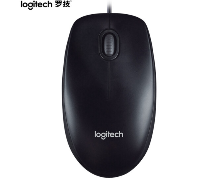 羅技(Logitech)M90 全尺寸手感舒適有線鼠標 黑色