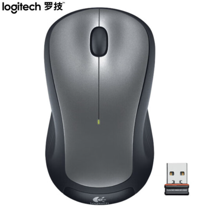 羅技(Logitech)M320 鼠標 無線鼠標 辦公鼠標 對稱鼠標 大手鼠標 黑色 帶無線2.4G接收器