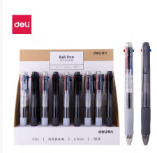 得力S313四色圓珠筆0.7mm子彈頭(單位：支)混